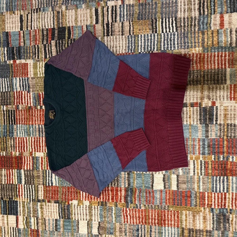 Eddie Bauer Blue and Red Sweatshirt Hoodie